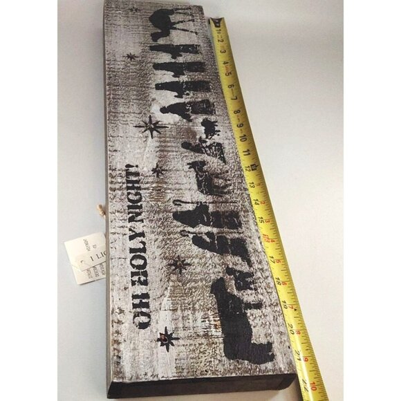 Oh Holy Night Wooden Nativity LED Lighted Wall Art - Picture 4 of 10